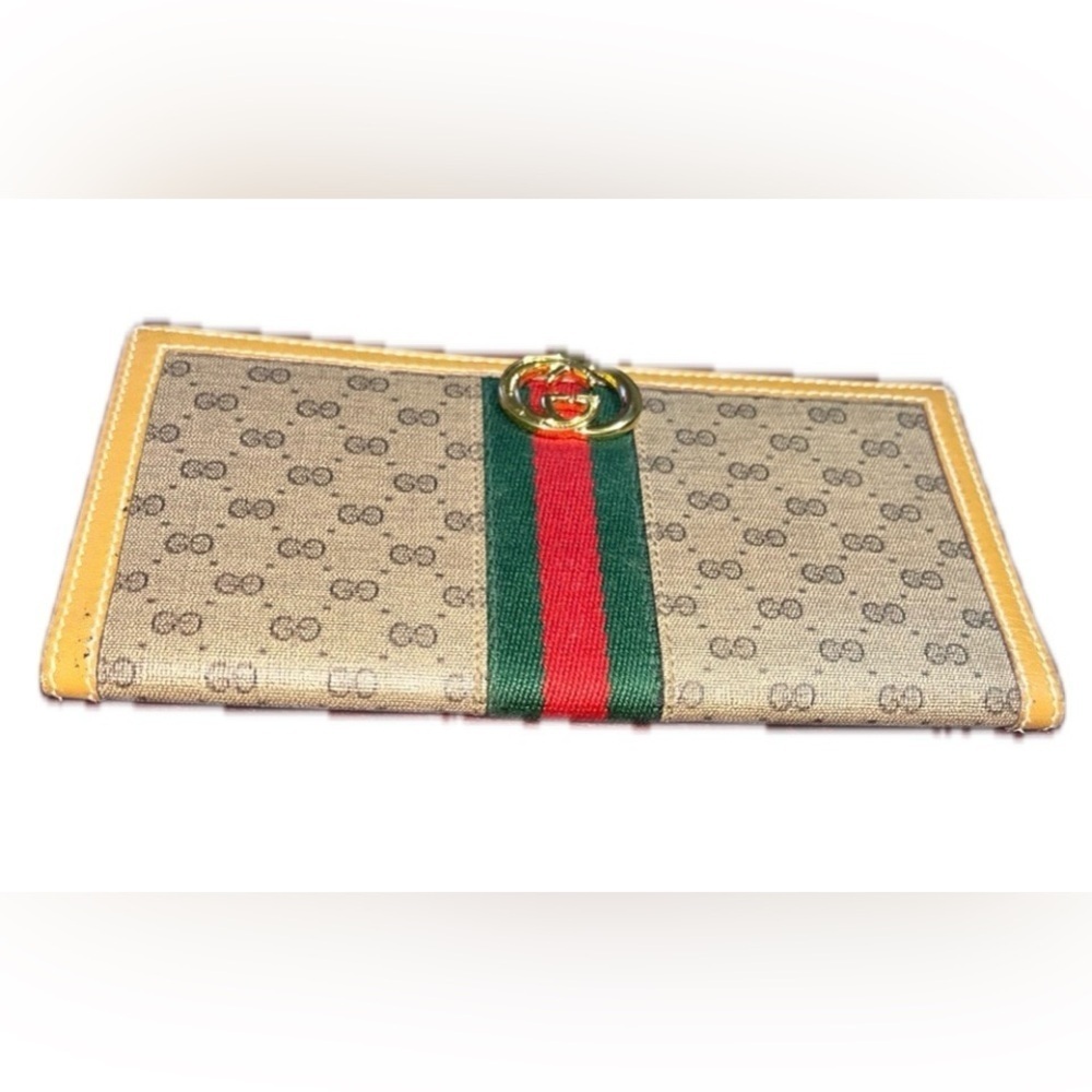 GUC Vintage Gucci Ophidia Sherry Line GG Supreme Bi-Fold Wallet - Picture 4 of 14